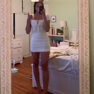 Body con white dress